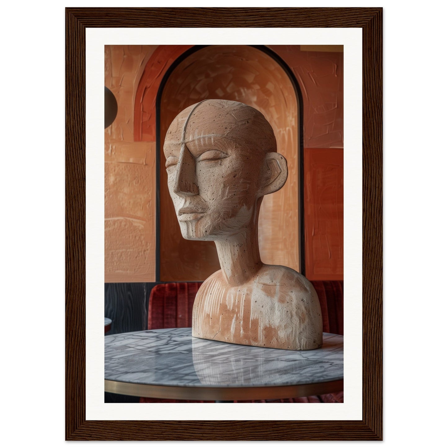 Poster Statue ( 21x29.7-cm-Bois-foncé)