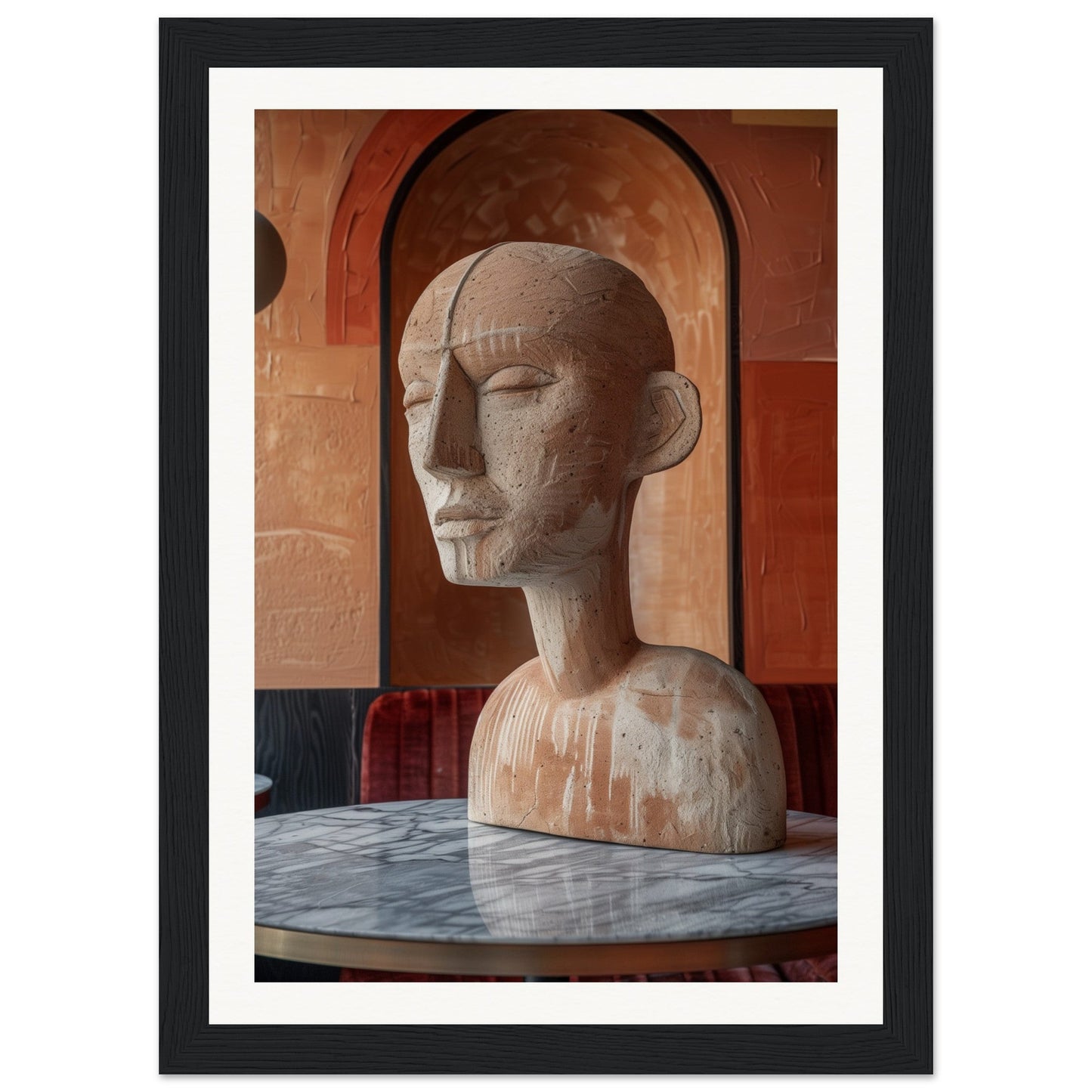 Poster Statue ( 21x29.7-cm-Bois-noir)