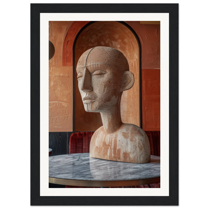 Poster Statue ( 21x29.7-cm-Bois-noir)