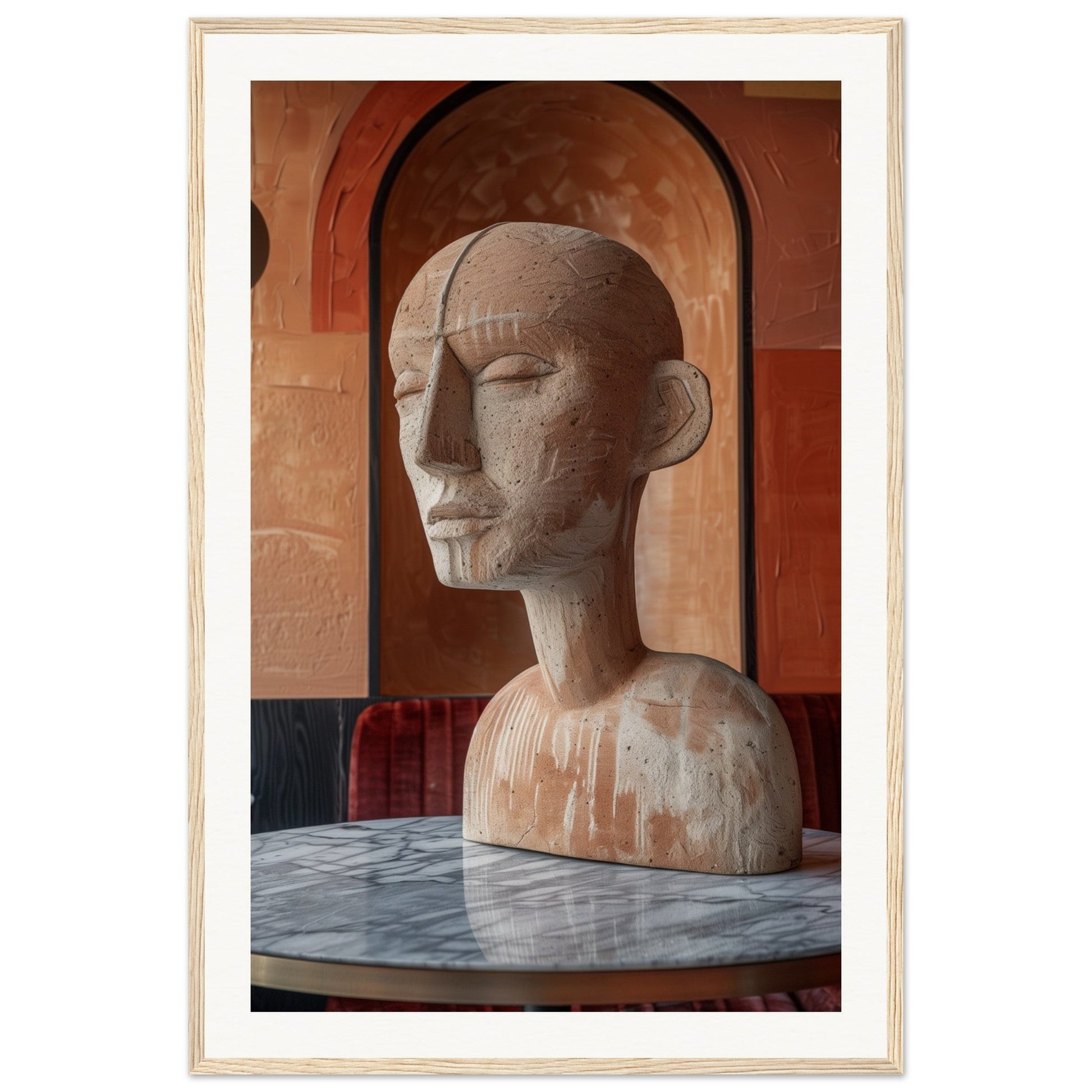 Poster Statue ( 60x90-cm-Bois-clair)