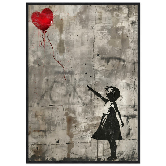 Poster Street Art Banksy ( 70x100-cm-Bois-noir)