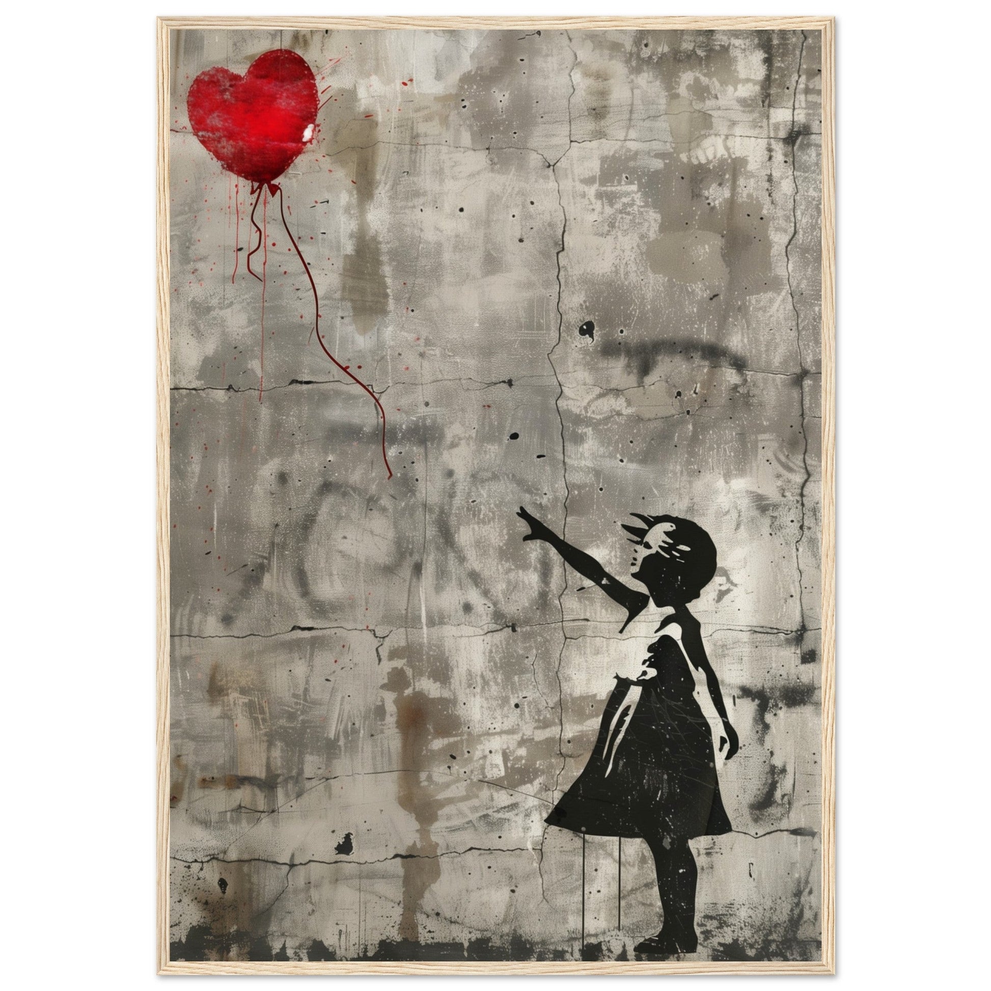 Poster Street Art Banksy ( 70x100-cm-Bois-clair)