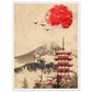 Poster Temple Japonais ( 45x60-cm-Bois-blanc)