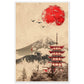 Poster Temple Japonais ( 60x90-cm-Bois-blanc)