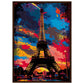 Poster Tour Eiffel ( 50x70-cm-Bois-foncé)