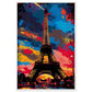 Poster Tour Eiffel ( 60x90-cm-Bois-blanc)