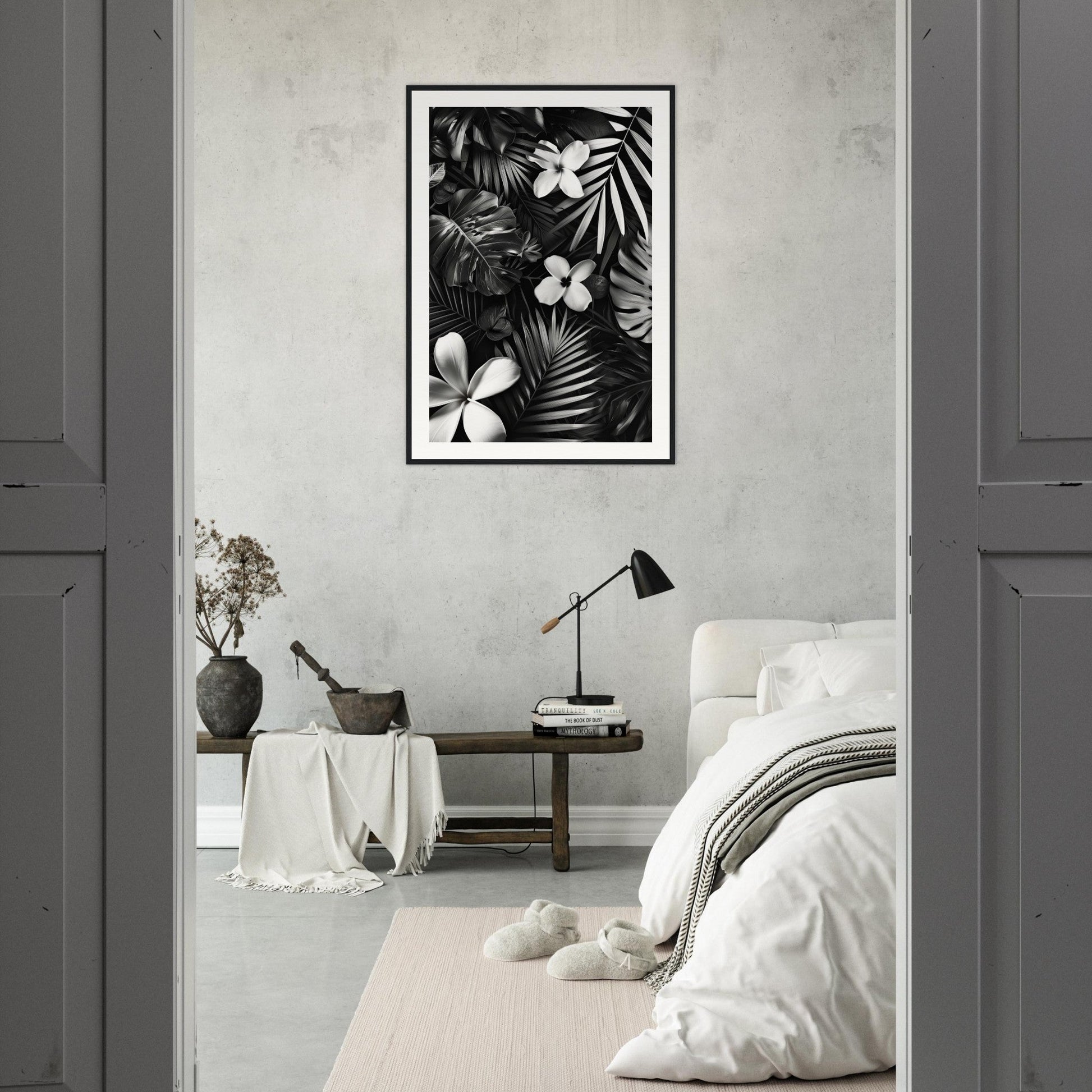 Poster Tropical Noir et Blanc ( )