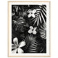 Poster Tropical Noir et Blanc ( 45x60-cm-Bois-clair)