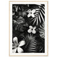 Poster Tropical Noir et Blanc ( 70x100-cm-Bois-clair)