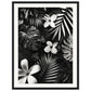 Poster Tropical Noir et Blanc ( 45x60-cm-Bois-noir)