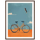 Poster Vélo ( 60x80-cm-Bois-foncé)