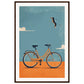 Poster Vélo ( 60x90-cm-Bois-foncé)