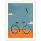 Poster Vélo ( 60x80-cm-Bois-blanc)