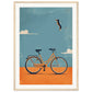 Poster Vélo ( 50x70-cm-Bois-clair)