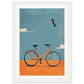 Poster Vélo ( 21x29.7-cm-Bois-blanc)