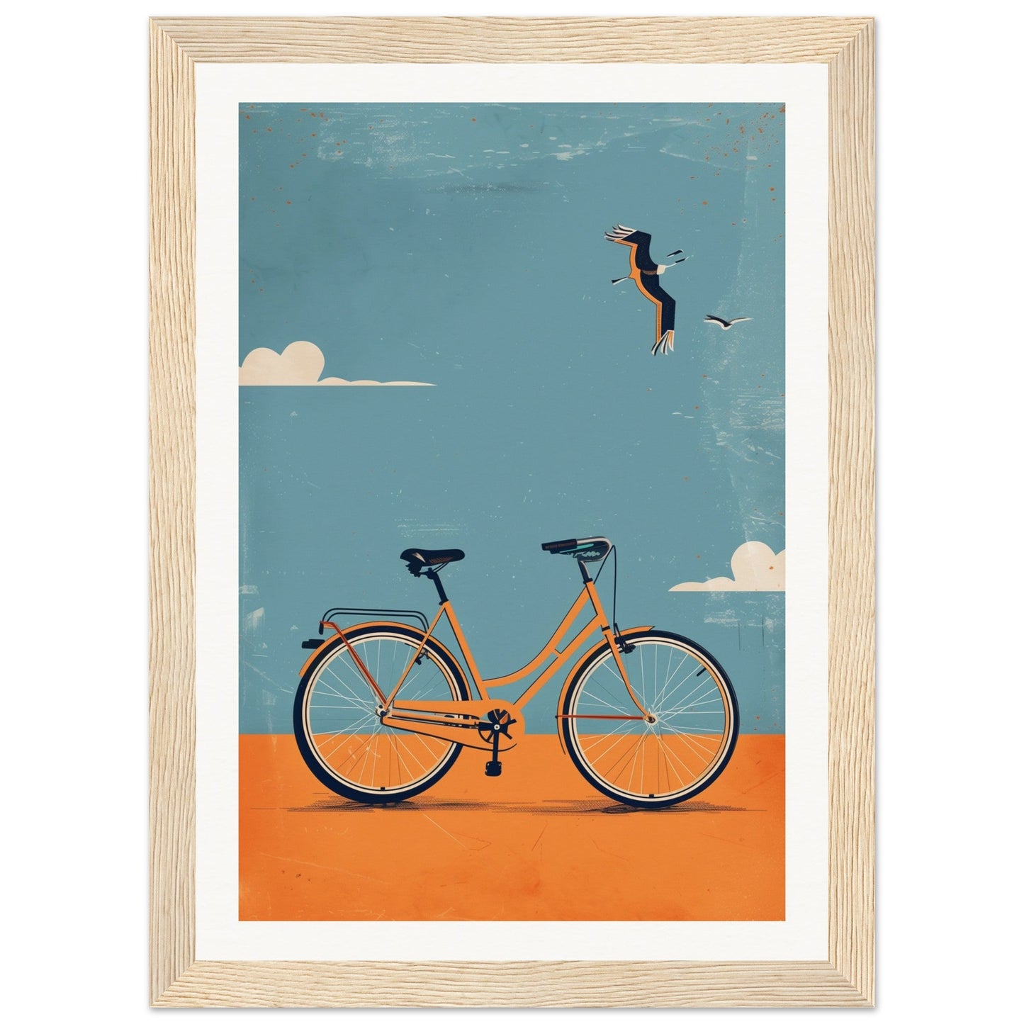 Poster Vélo ( 21x29.7-cm-Bois-clair)