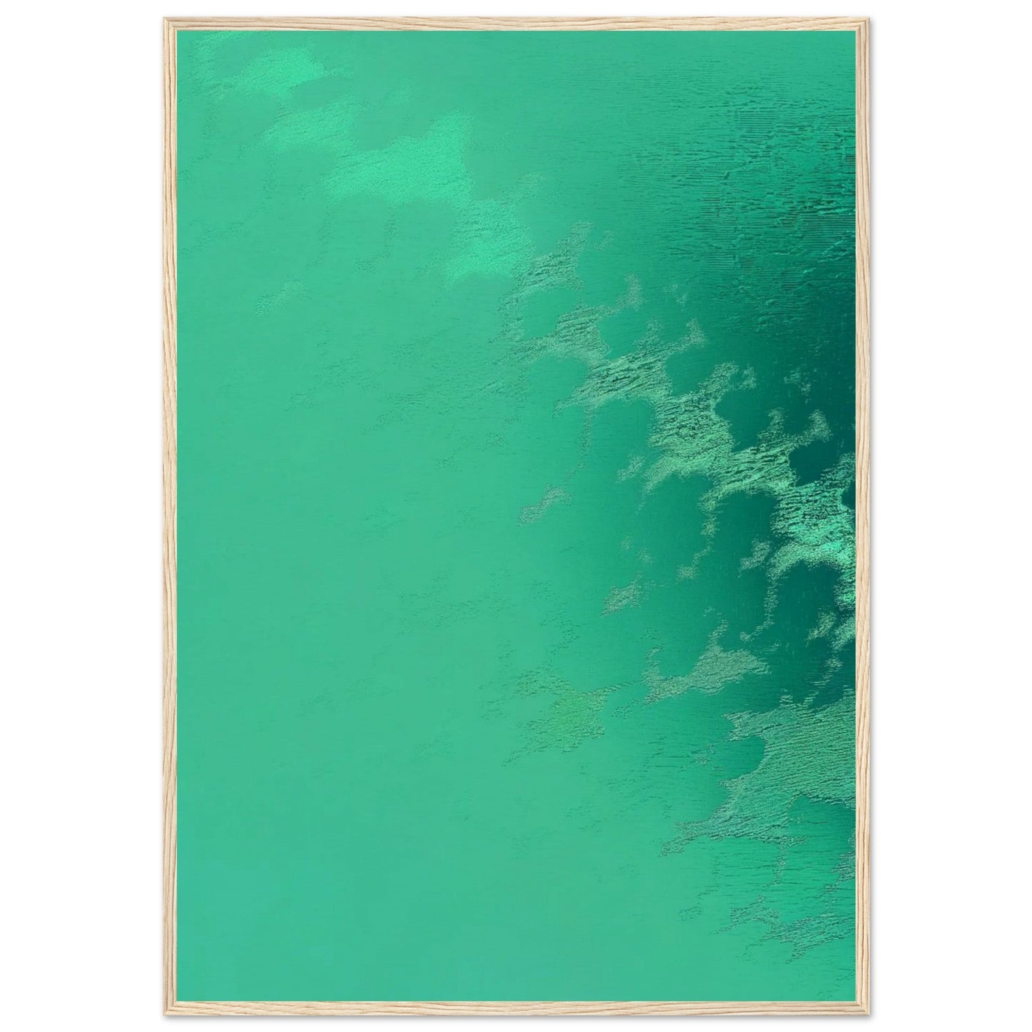 Poster Vert d'Eau ( 70x100-cm-Bois-clair)