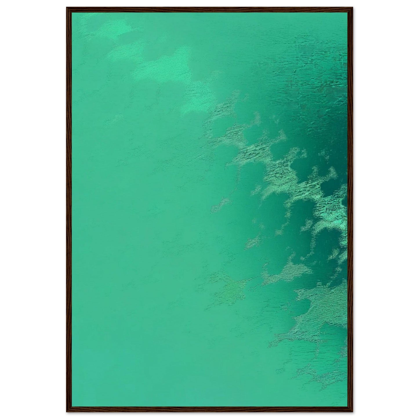 Poster Vert d'Eau ( 70x100-cm-Bois-foncé)