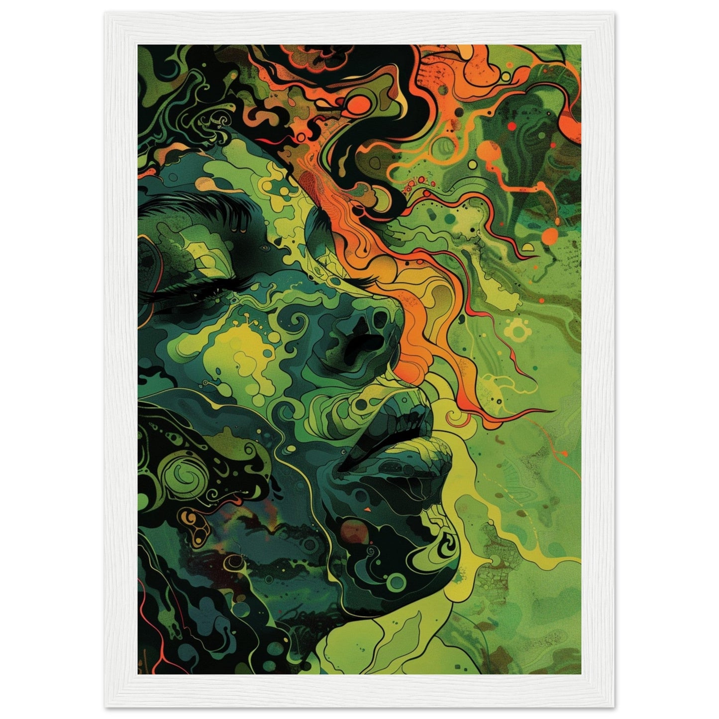 Poster Vert ( 21x29.7-cm-Bois-blanc)