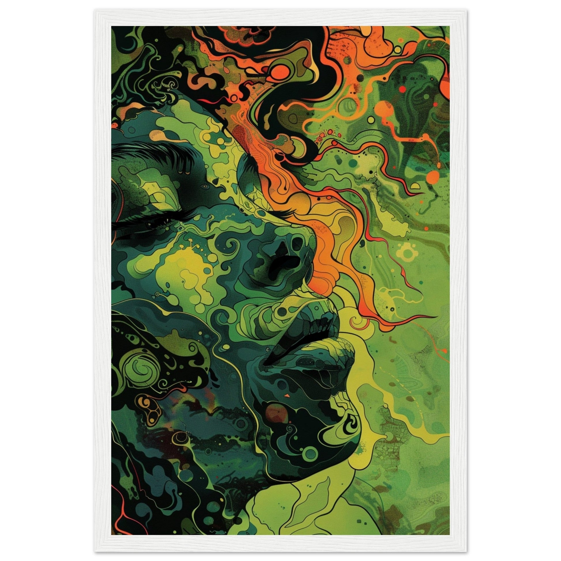 Poster Vert ( 30x45-cm-Bois-blanc)