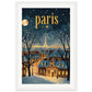 Poster Ville Paris ( 30x45-cm-Bois-blanc)