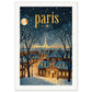 Poster Ville Paris ( 70x100-cm-Bois-blanc)