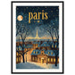 Poster Ville Paris ( 50x70-cm-Bois-noir)