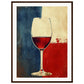 Poster Vin France ( 60x80-cm-Bois-foncé)