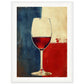 Poster Vin France ( 45x60-cm-Bois-blanc)