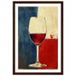 Poster Vin France ( 30x45-cm-Bois-foncé)