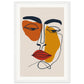 Poster Visage Abstrait ( 30x45-cm-12x18-Cadre-blanc)