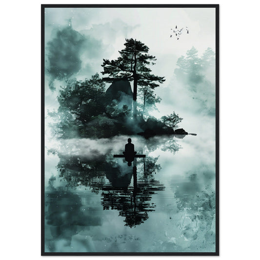 Poster Zen Attitude ( 70x100-cm-Bois-noir)