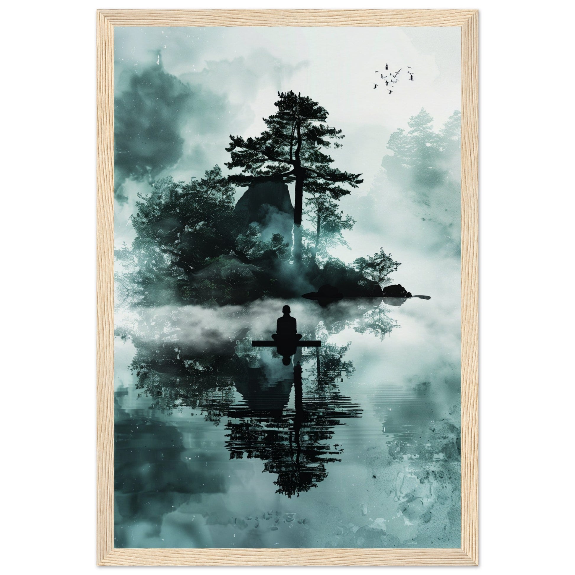 Poster Zen Attitude ( 30x45-cm-Bois-clair)