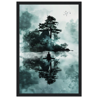 Poster Zen Attitude ( 30x45-cm-Bois-noir)