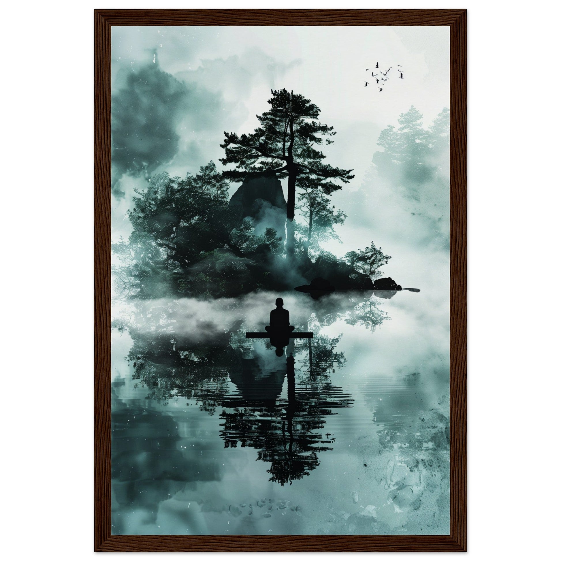 Poster Zen Attitude ( 30x45-cm-Bois-foncé)