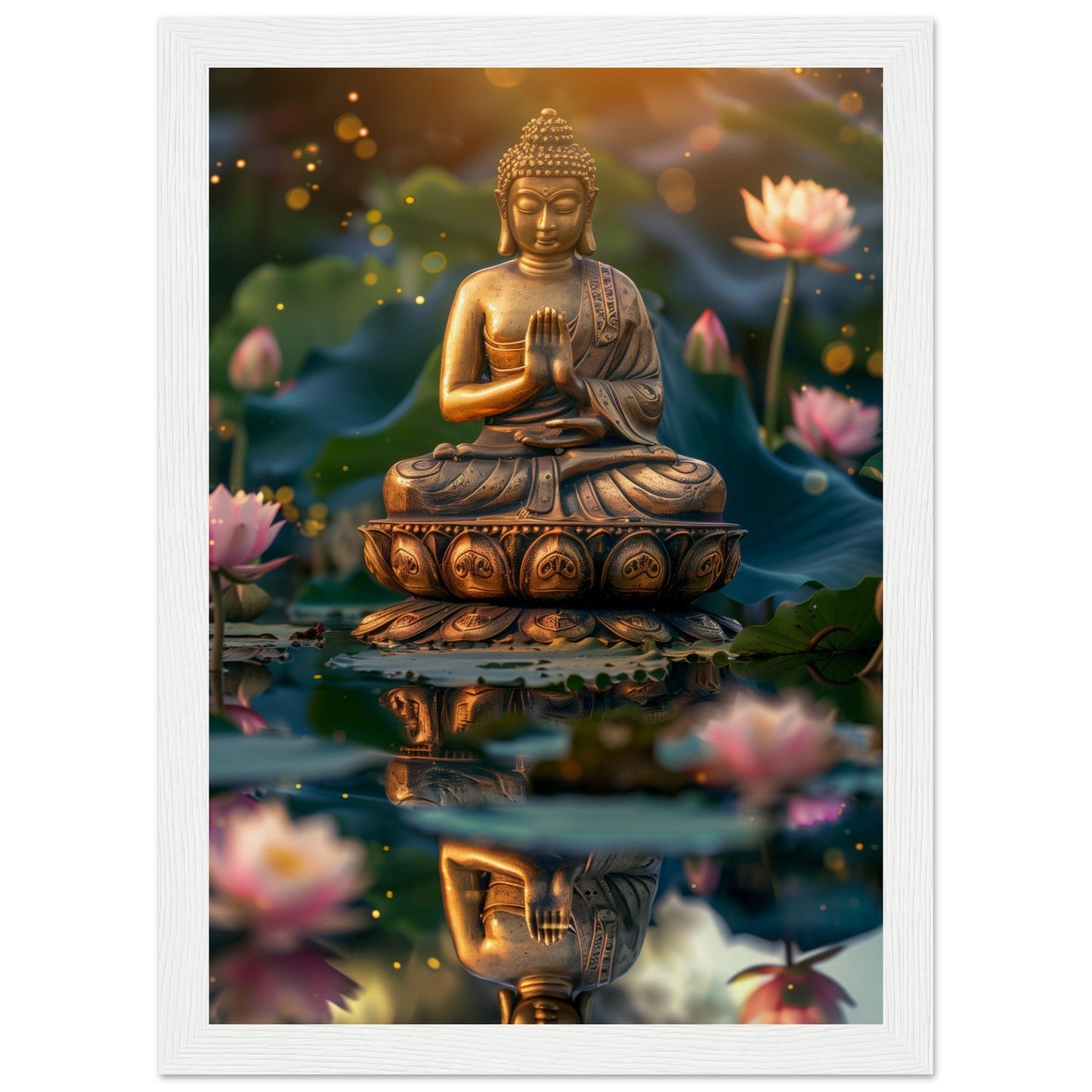 Poster Zen Chambre ( 21x29.7-cm-Bois-blanc)