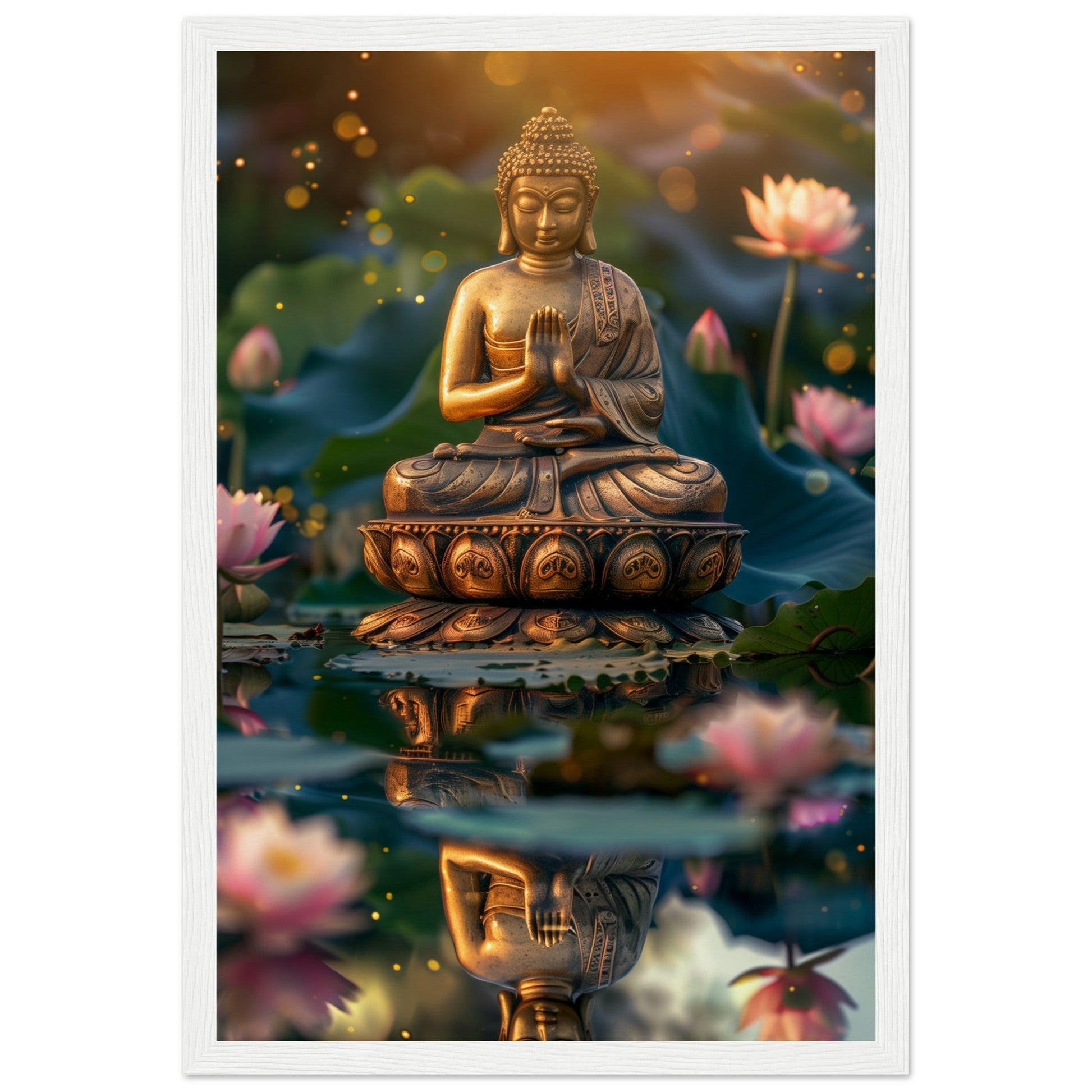 Poster Zen Chambre ( 30x45-cm-Bois-blanc)