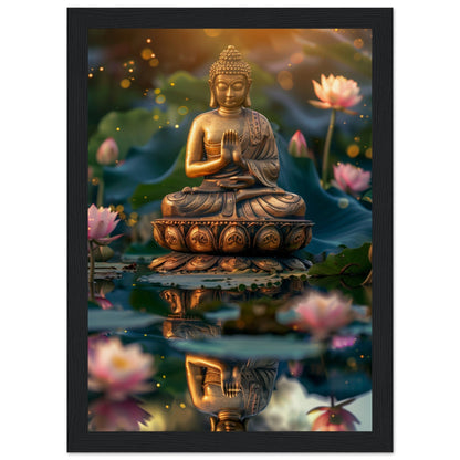 Poster Zen Chambre ( 21x29.7-cm-Bois-noir)