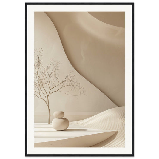 Poster Zen Déco ( 70x100-cm-Bois-noir)