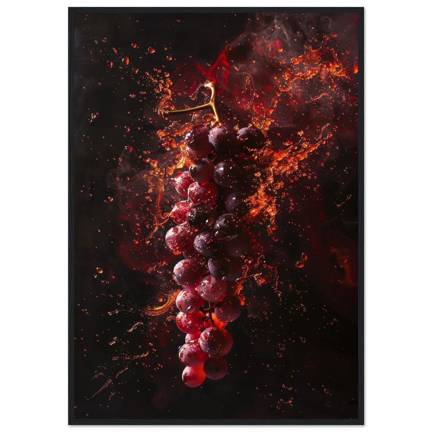 Poster les Arômes du Vin ( 70x100-cm-Bois-noir)