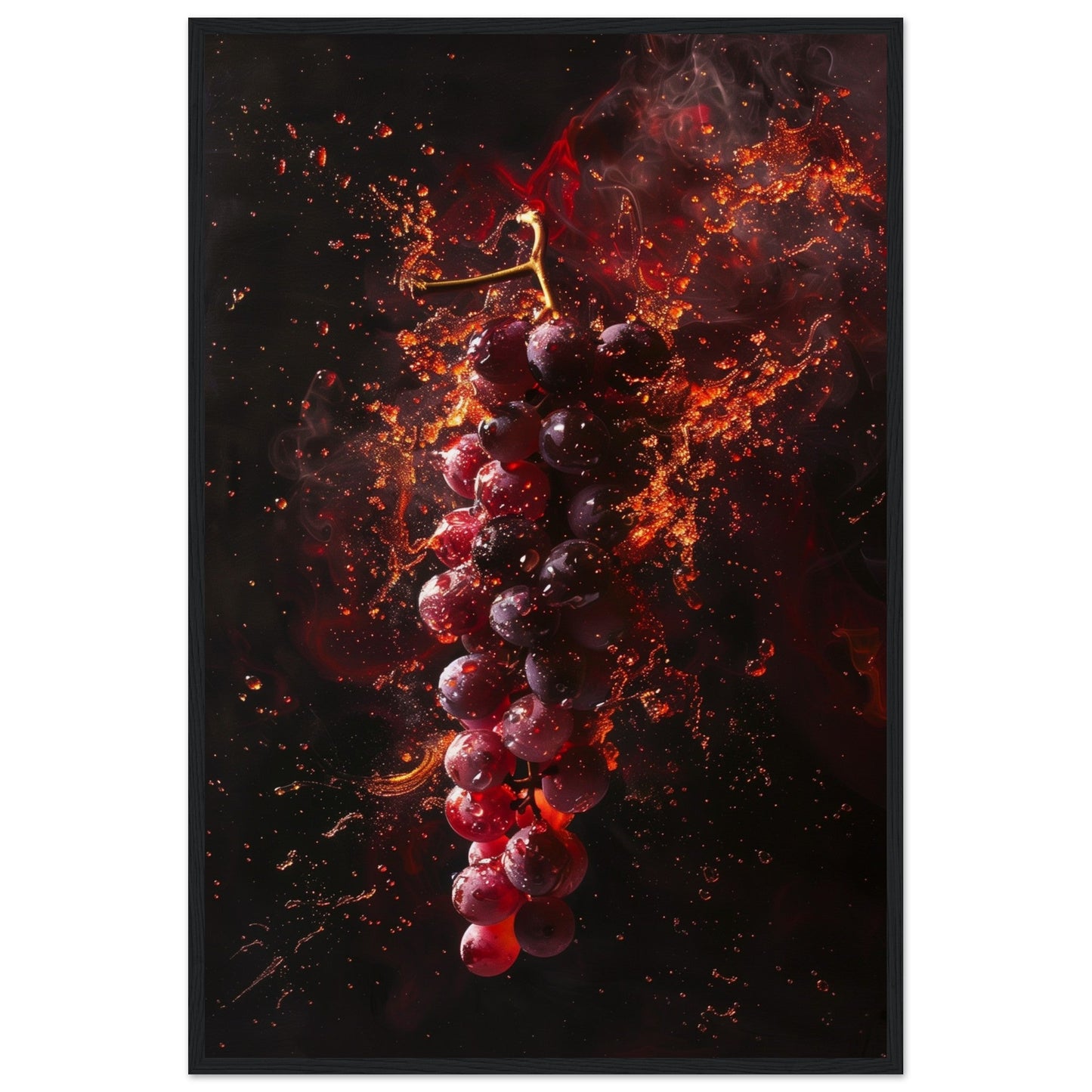 Poster les Arômes du Vin ( 60x90-cm-Bois-noir)