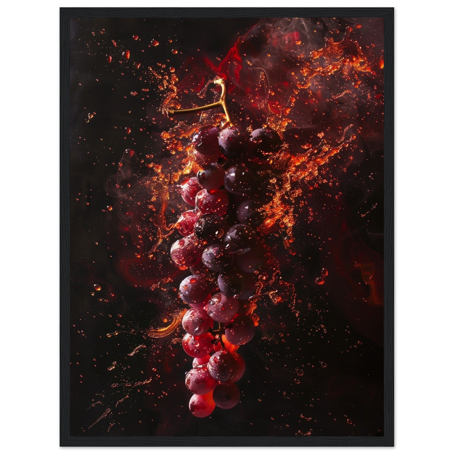 Poster les Arômes du Vin ( 45x60-cm-Bois-noir)