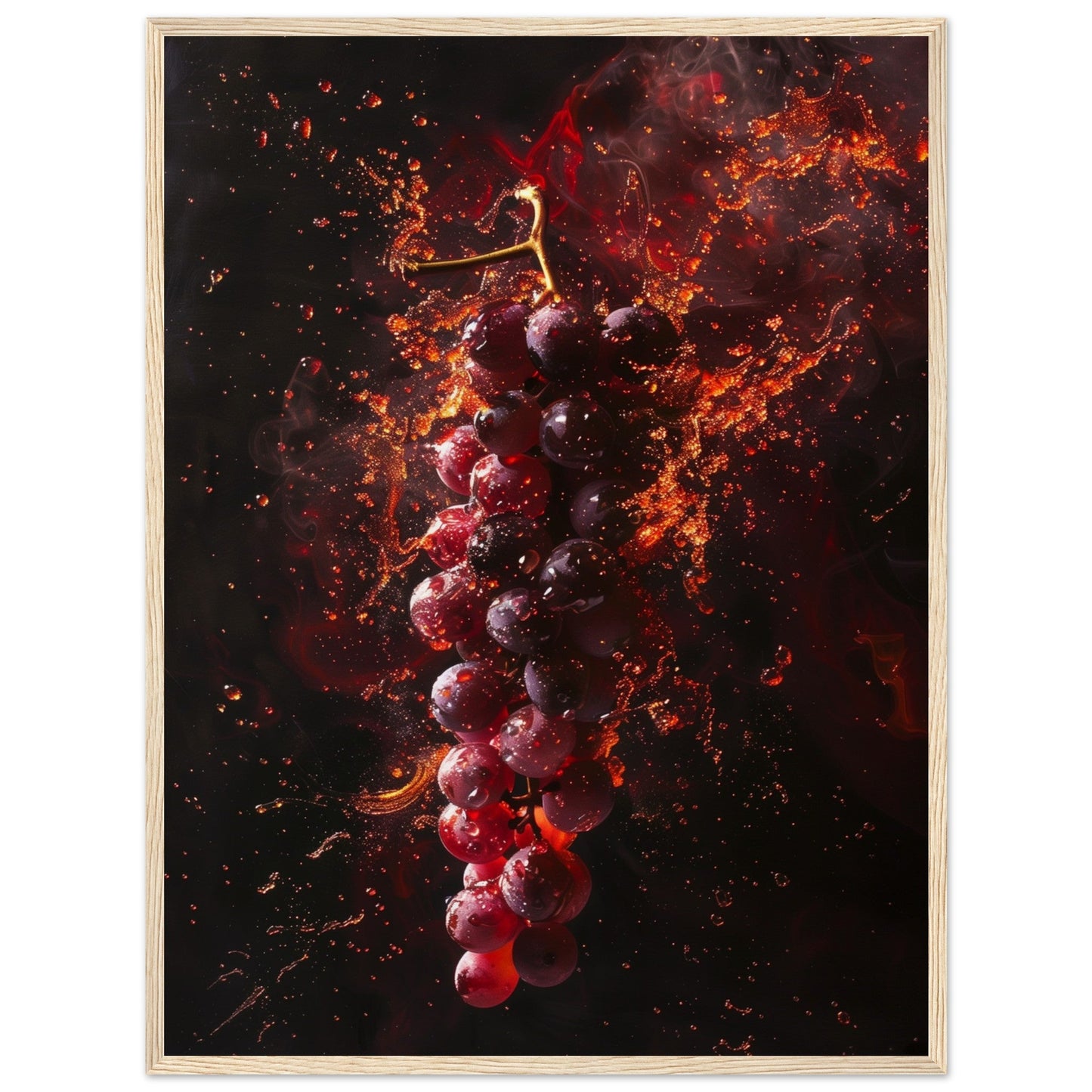 Poster les Arômes du Vin ( 60x80-cm-Bois-clair)