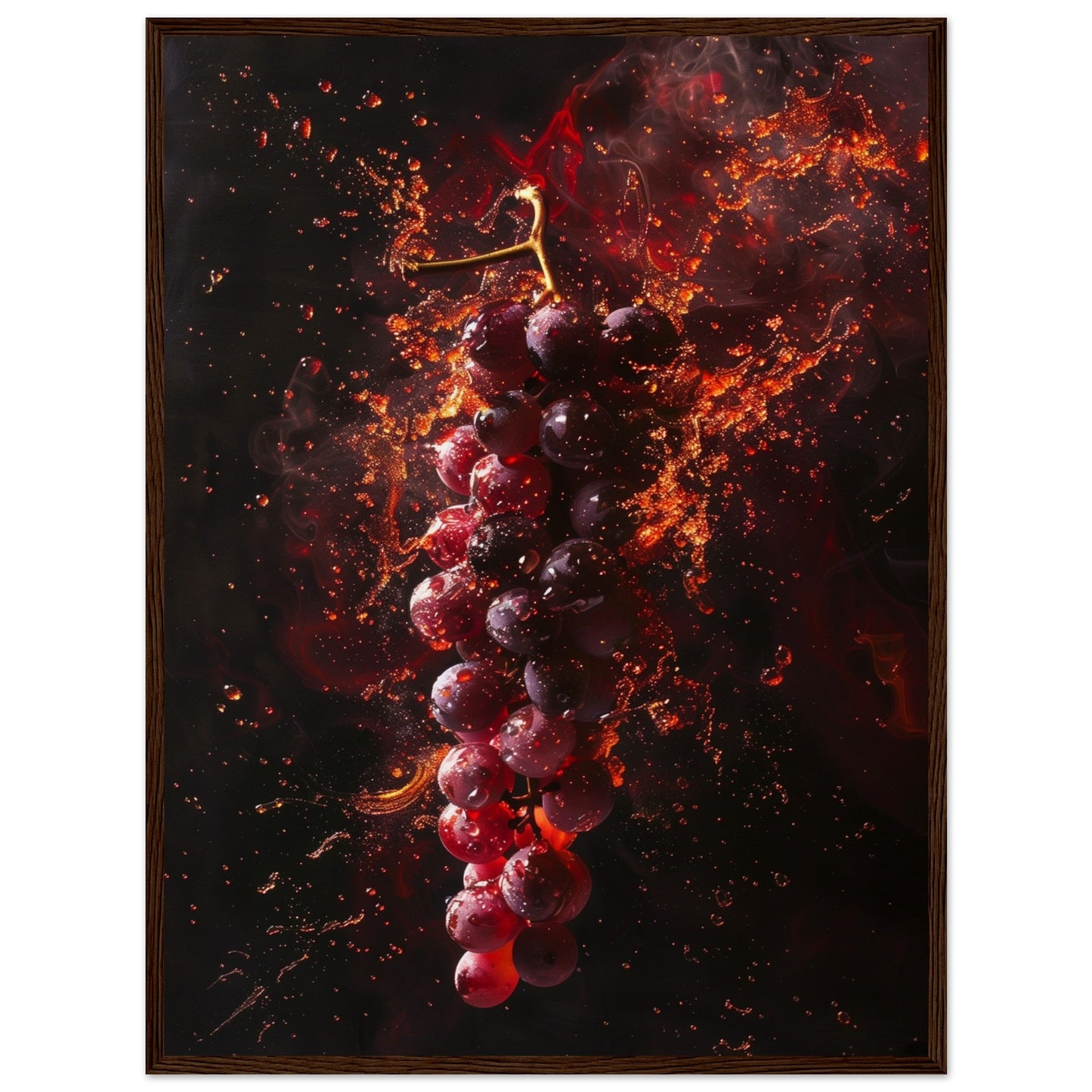 Poster les Arômes du Vin ( 60x80-cm-Bois-foncé)