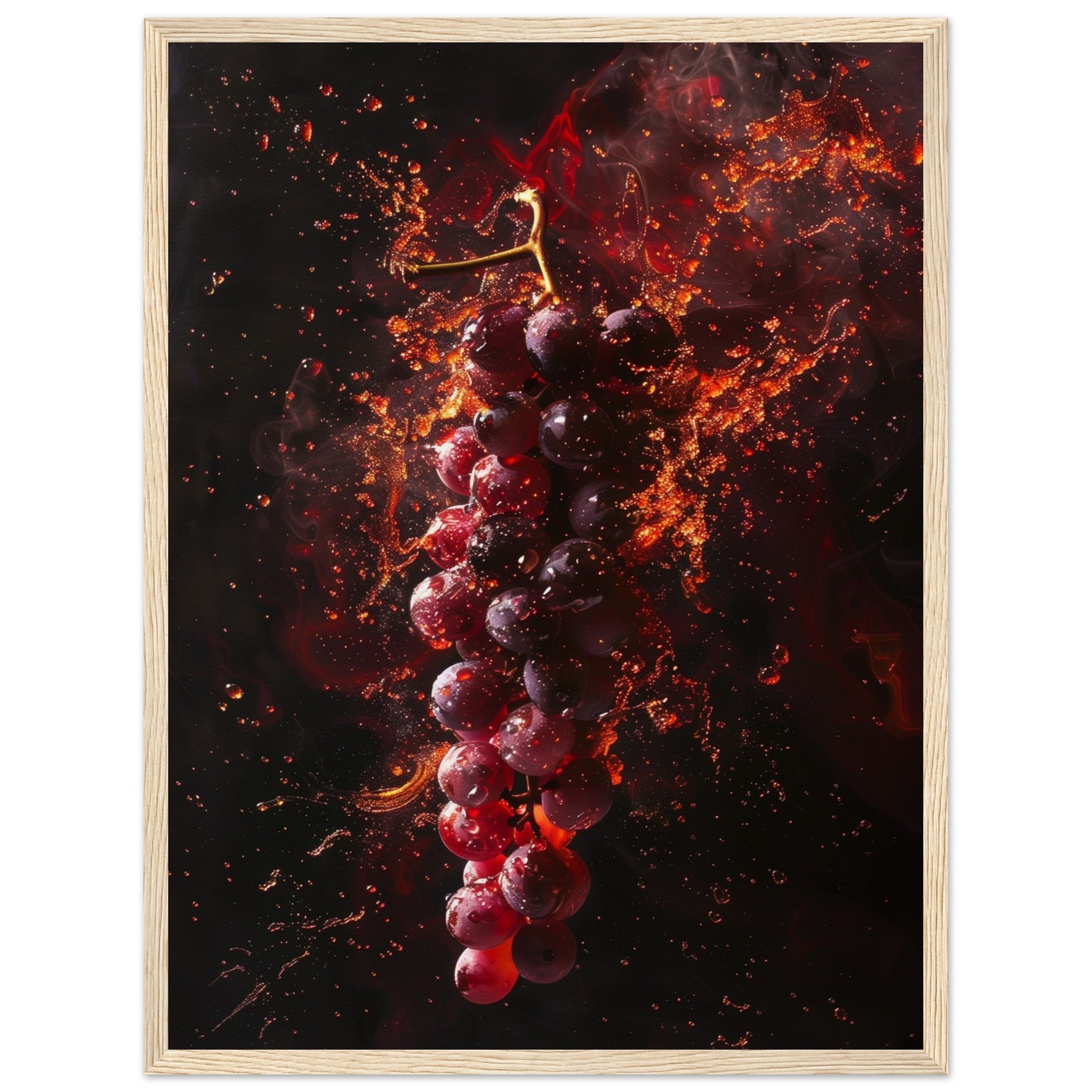 Poster les Arômes du Vin ( 45x60-cm-Bois-clair)