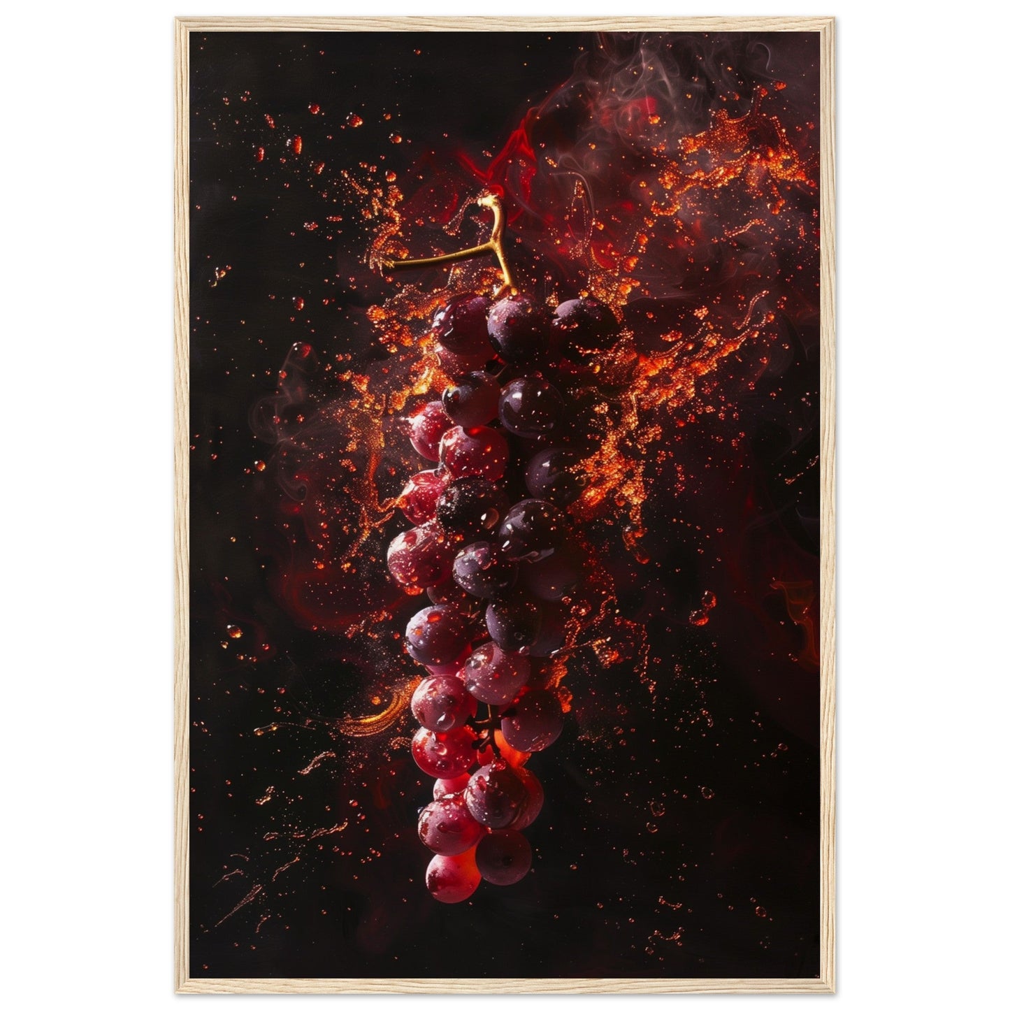 Poster les Arômes du Vin ( 60x90-cm-Bois-clair)