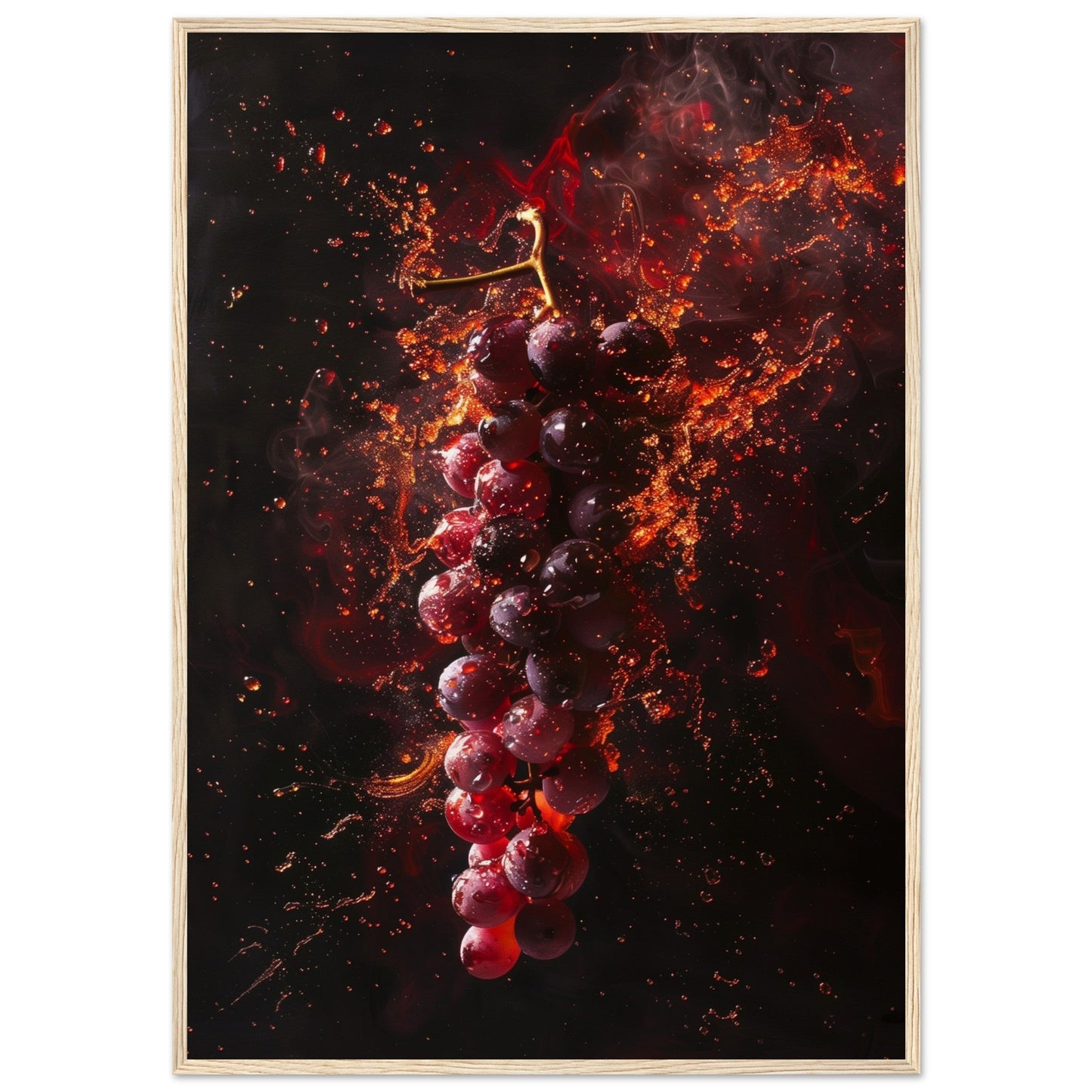 Poster les Arômes du Vin ( 70x100-cm-Bois-clair)