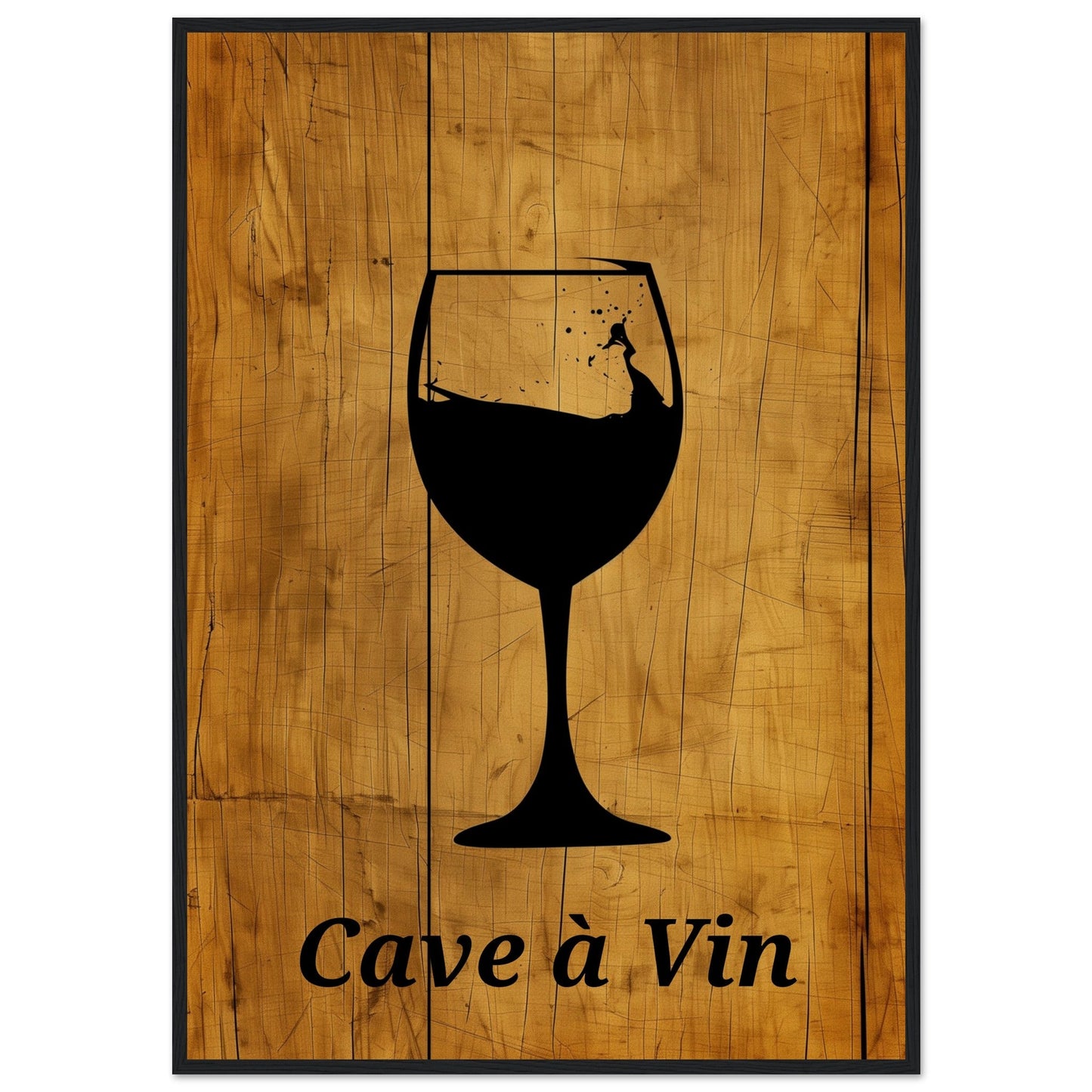 Poster pour Cave à Vin ( 70x100-cm-Bois-noir)