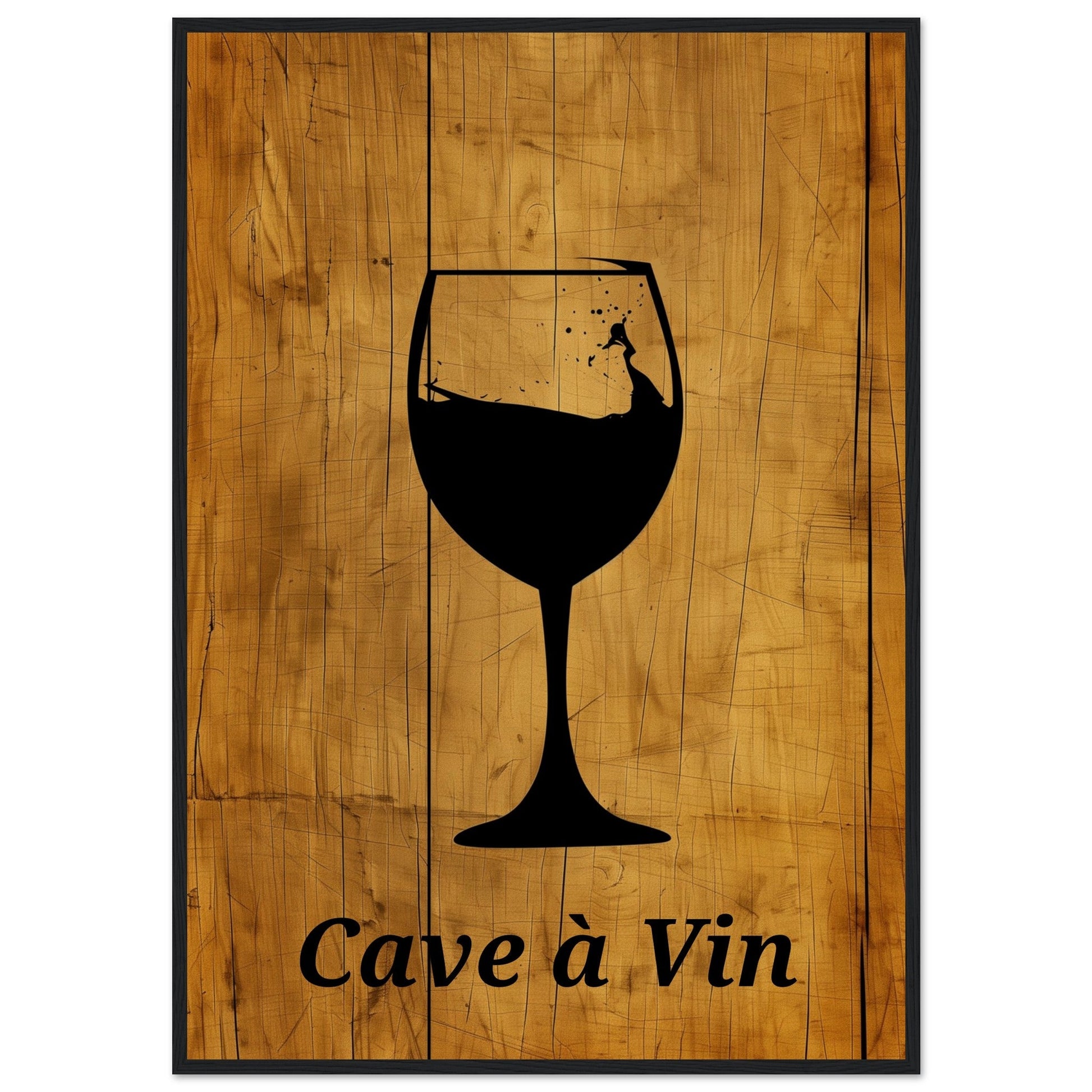 Poster pour Cave à Vin ( 70x100-cm-Bois-noir)