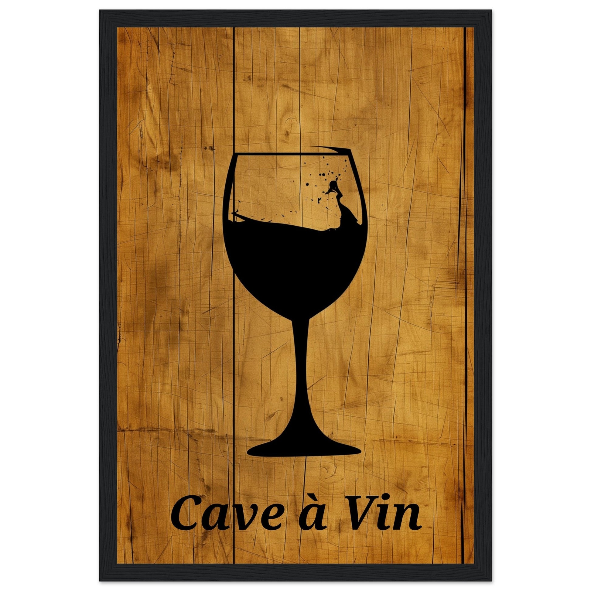 Poster pour Cave à Vin ( 30x45-cm-Bois-noir)